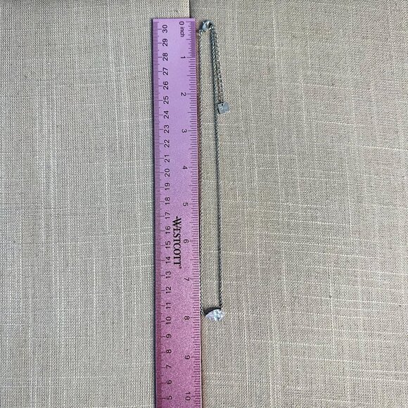 Park Lane Peyton Necklace 2 Carats CZ Pear-Shaped Pendant Silver-Tone Adjustable - Picture 6 of 7